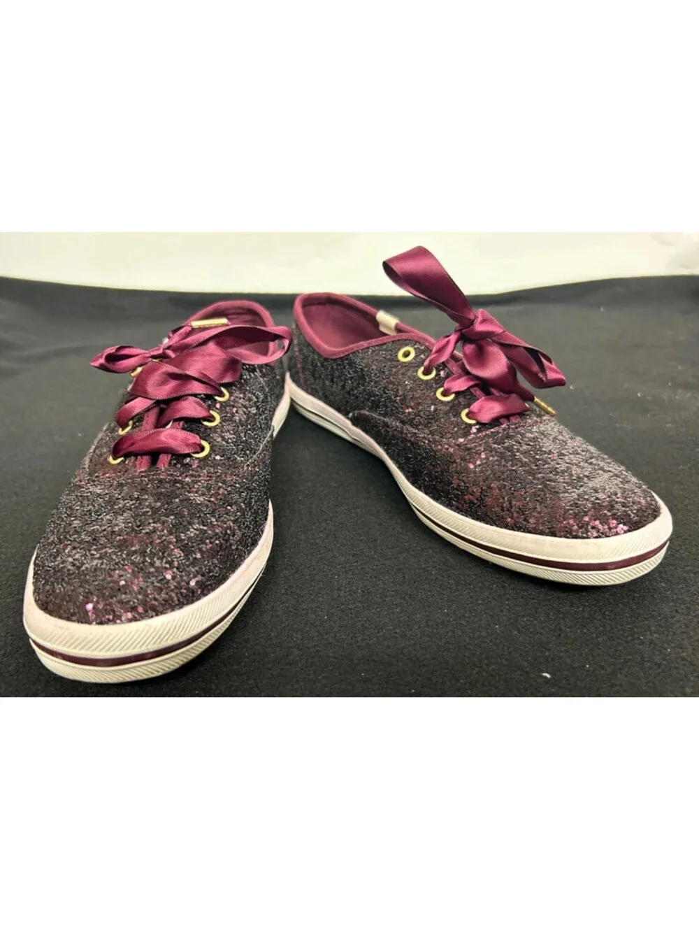 Keds Kate Spade Glitter Deep Cherry shoes size 8